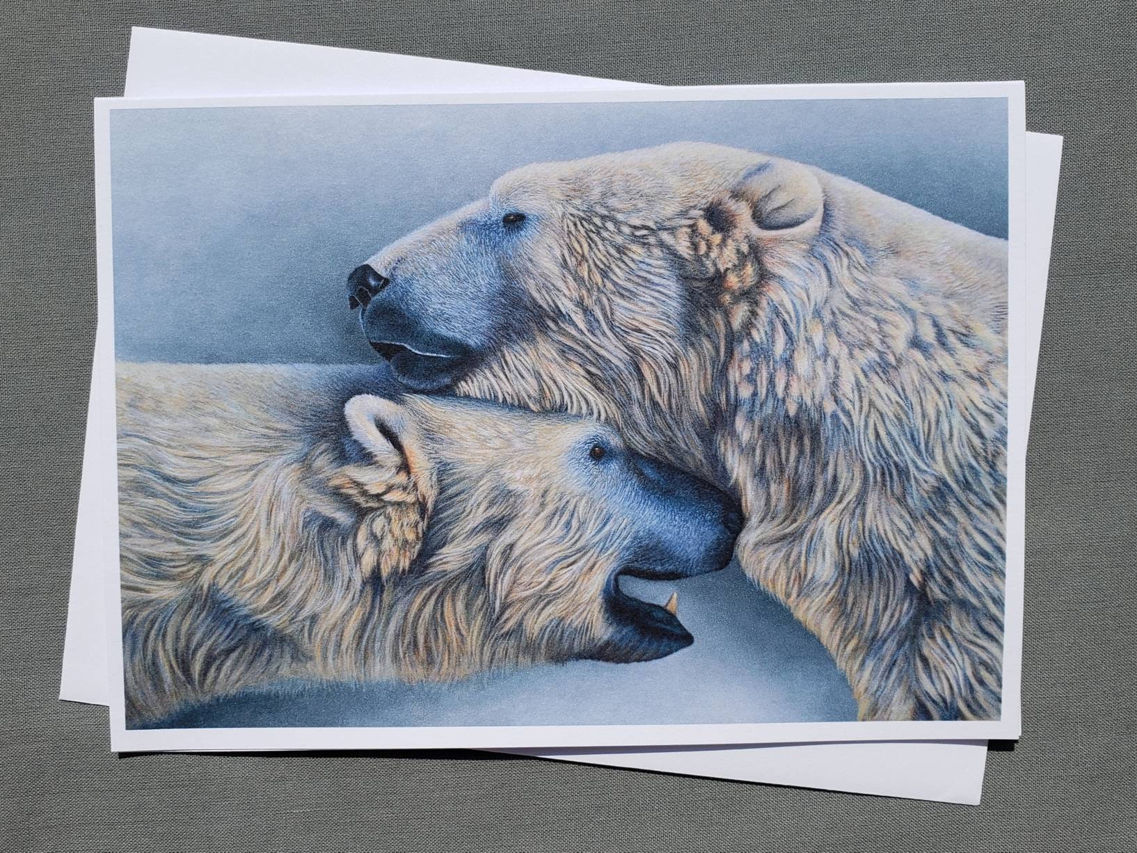 Polar Bear Greeting Card/christmas Card - Etsy