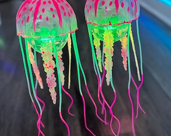 Boucles d'oreilles méduses lumineuses Bijoux rave rechargeables pour festival disco