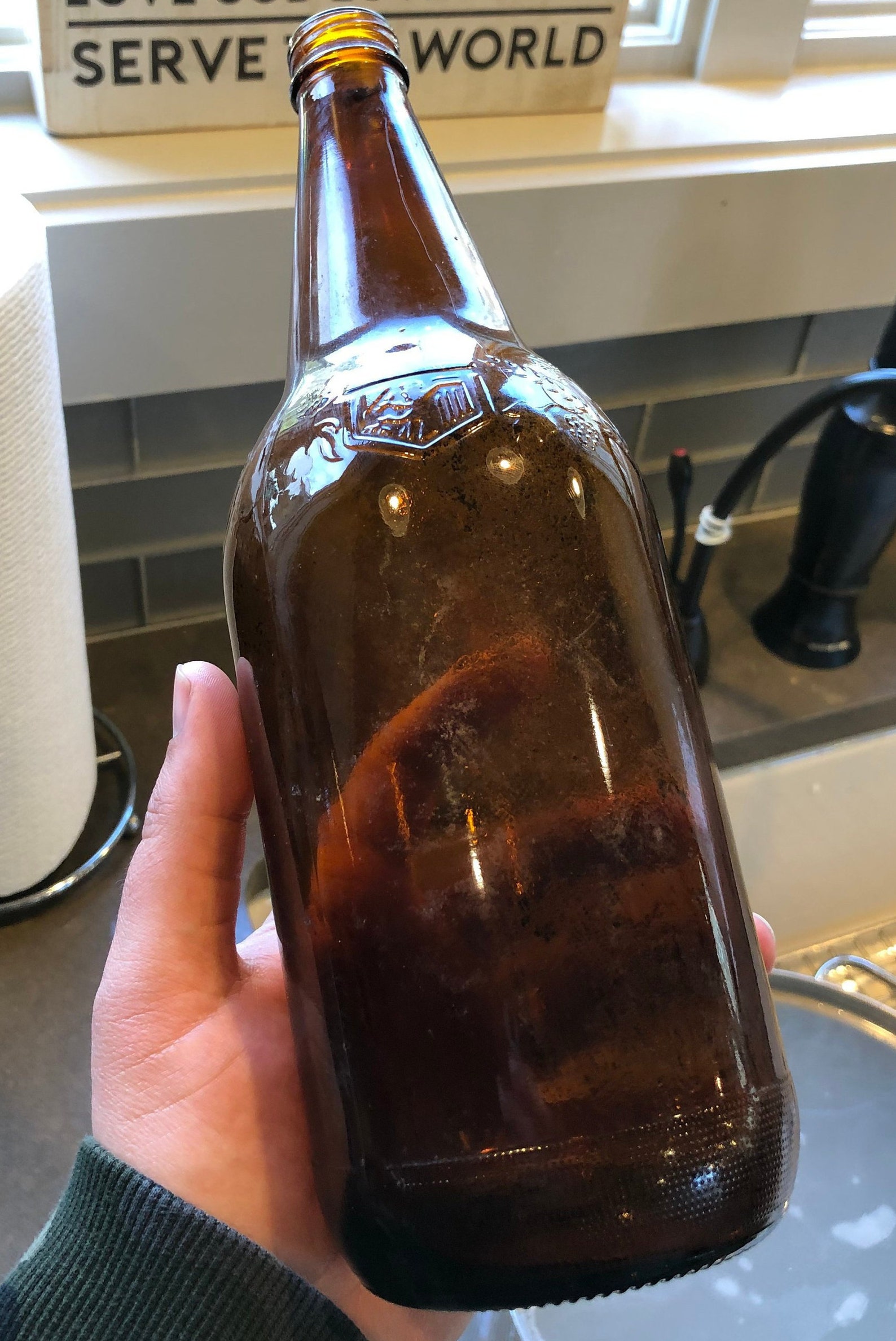 1VintageGlass Beer Bottle 30oz Etsy