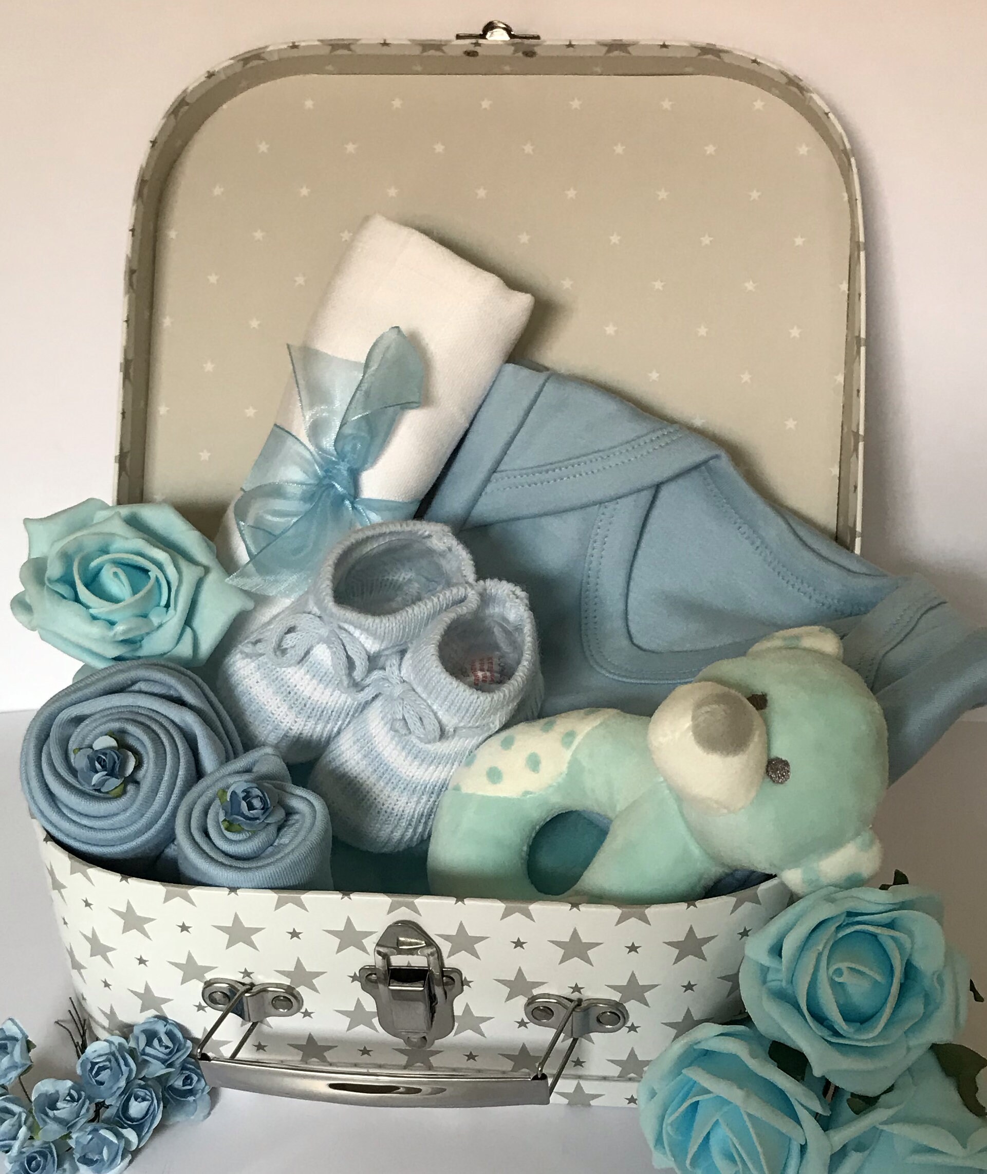 Keepsake Suitcase Hamper/new Baby/baby Gift/baby Boy/baby Etsy UK