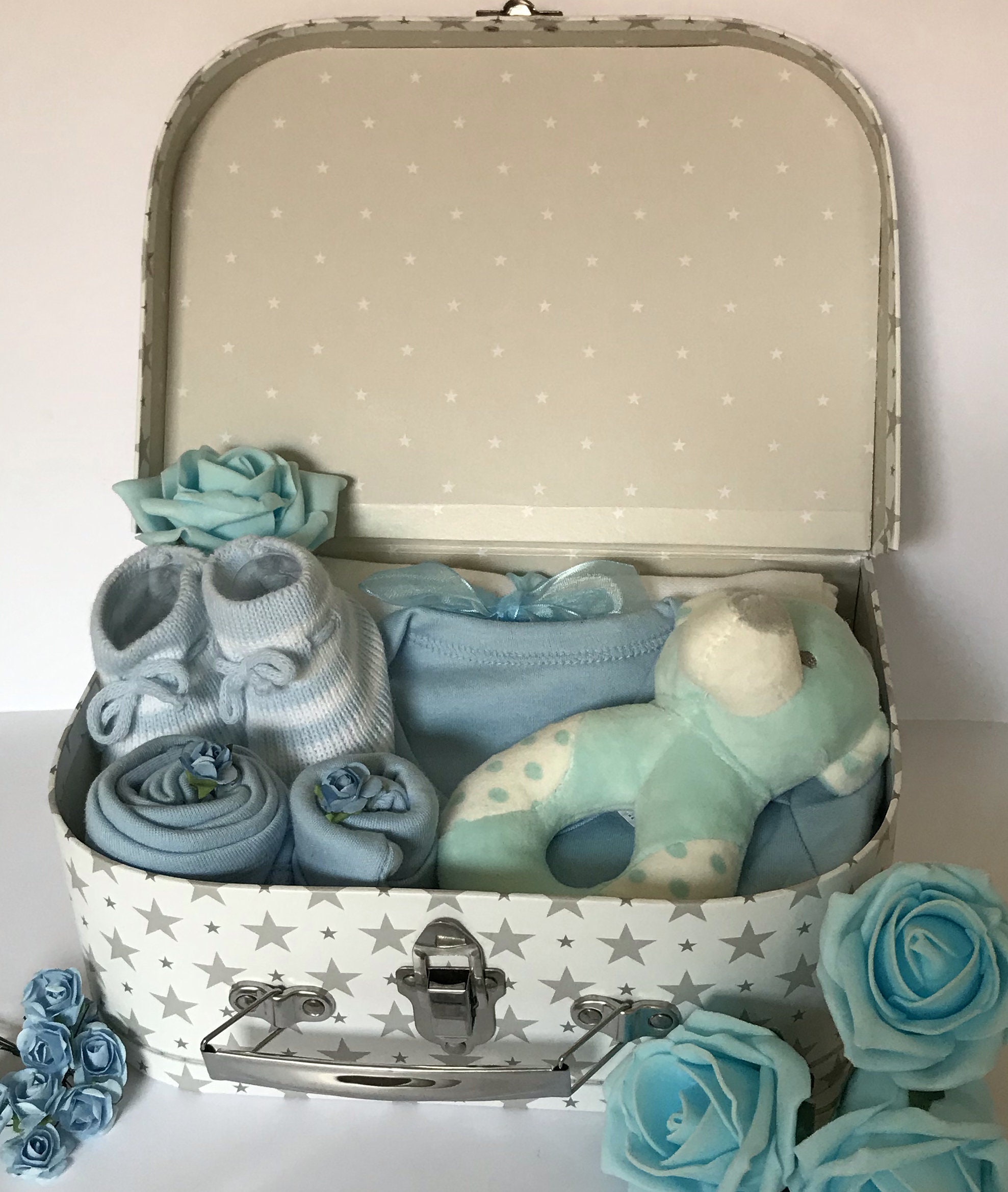 Keepsake Suitcase Hamper/new Baby/baby Gift/baby Boy/baby Etsy UK