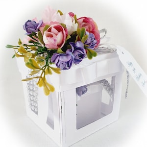 Explodierende Geburtstagsbox: 3D Karte mit Blumen