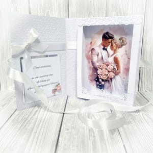 3D-Hochzeitstag-Schattenbox-Karte, Mutter-Tochter-Frau-Ehemann-Karte