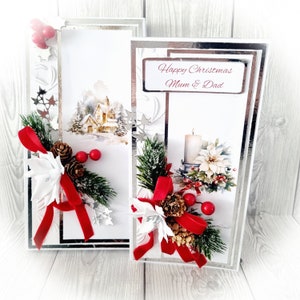3D Boxed Christmas Card, Personalised Christmas Card with Box Mum Dad Aunt Girlfriend Daughter Son in law