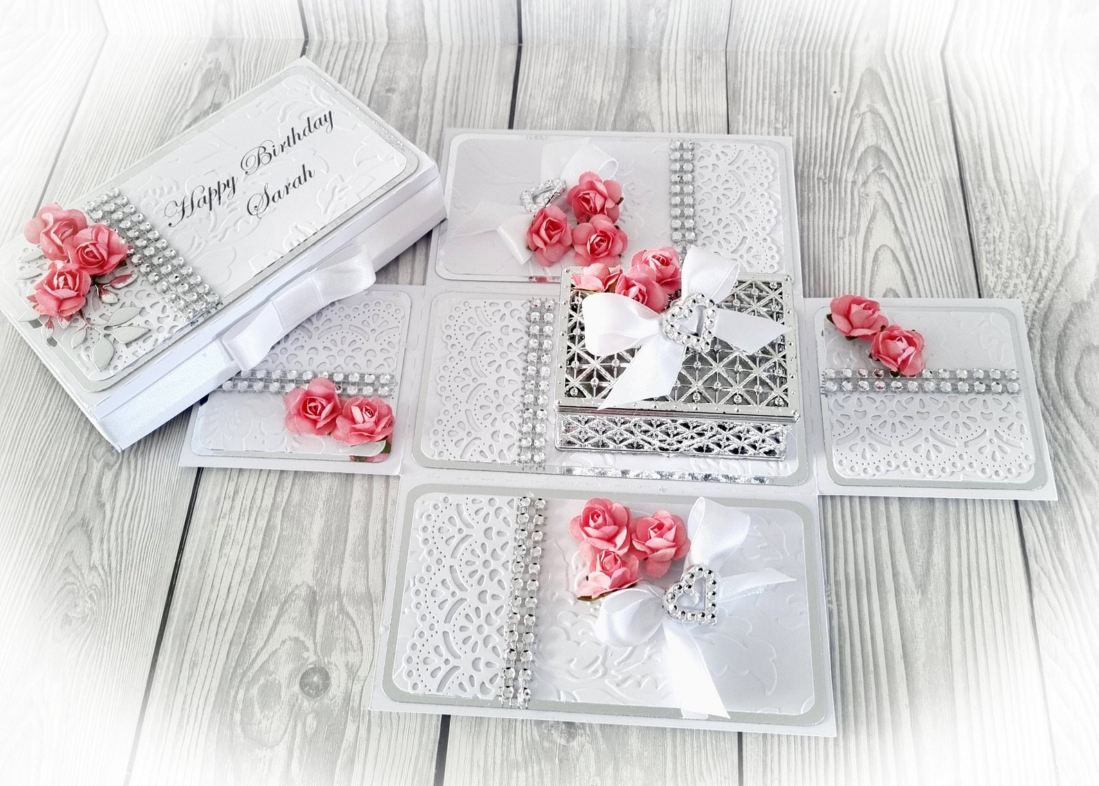 Explosion Box Exploding Box Card handmade Wedding - Etsy UK