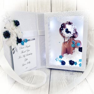 Light Up Geburtstag Box Card, Light Up Shadow Box Karte, 3D Mutter Tochter Geburtstagskarte