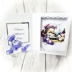3D-Schattenbox Geburtstagskarte, Freund Mama Schwester Mama Gran Luxus Geburtstag Gartenkarte, personalisierte Karte