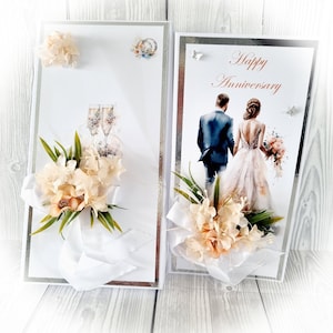 Luxus Box Personalisierte Jubiläumshochzeitskarte, 3D Box Karte