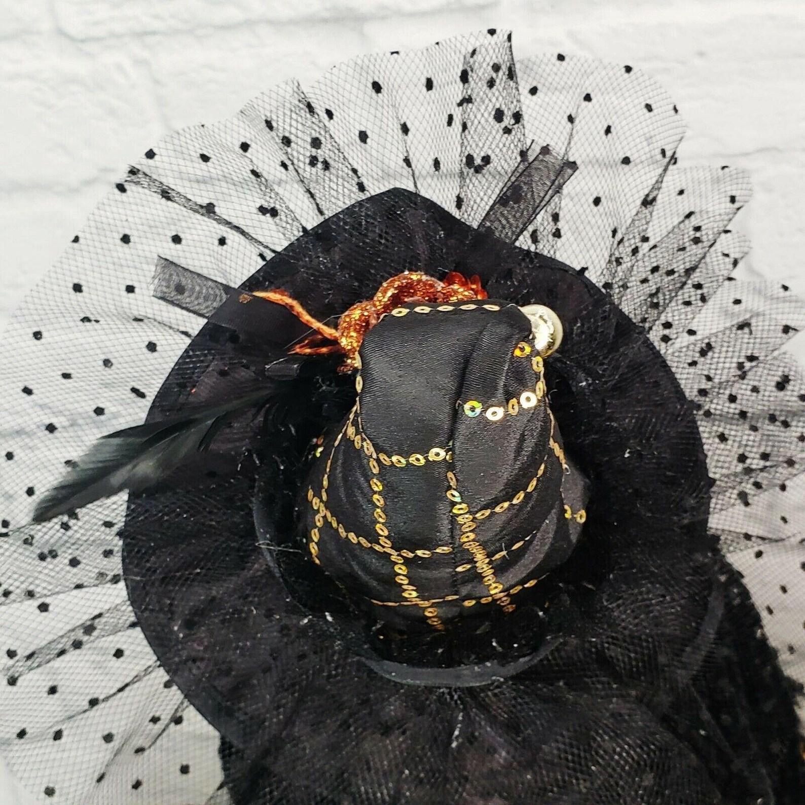 Hexe Halloween Puppenregal Sitter Gold Brokat Satin Spitze | Etsy