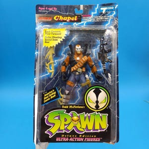 Spawn Youngblood Chapel Ultra Action Figure McFarlane Toys 1995 Worn Package