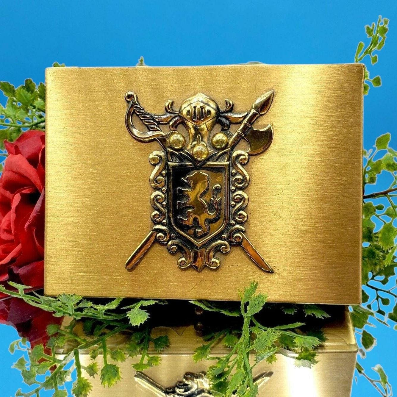 紋章 ライオン 盾 金属箱 騎士の剣 ルネッサンス 中世装飾 - Etsy 日本