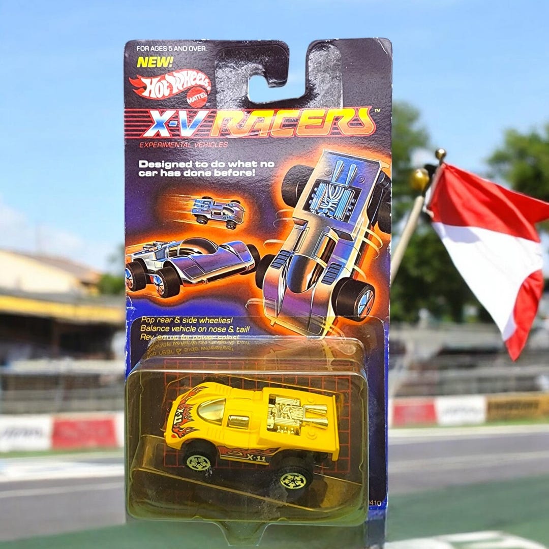 Vintage Hot Wheels X-V Racers Stunt Racer Vintage 1985 Yellow X-11 Car ...