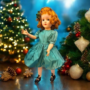 American Character Sweet Sue Walker Doll Hard Plastic Sleepy Eyes Auburn 17&quot; 1950s Made in USA