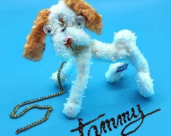 Vintage Tammy muñeca mascota perro en la avenida correa 1960s ideal chenilla ojos saltones
