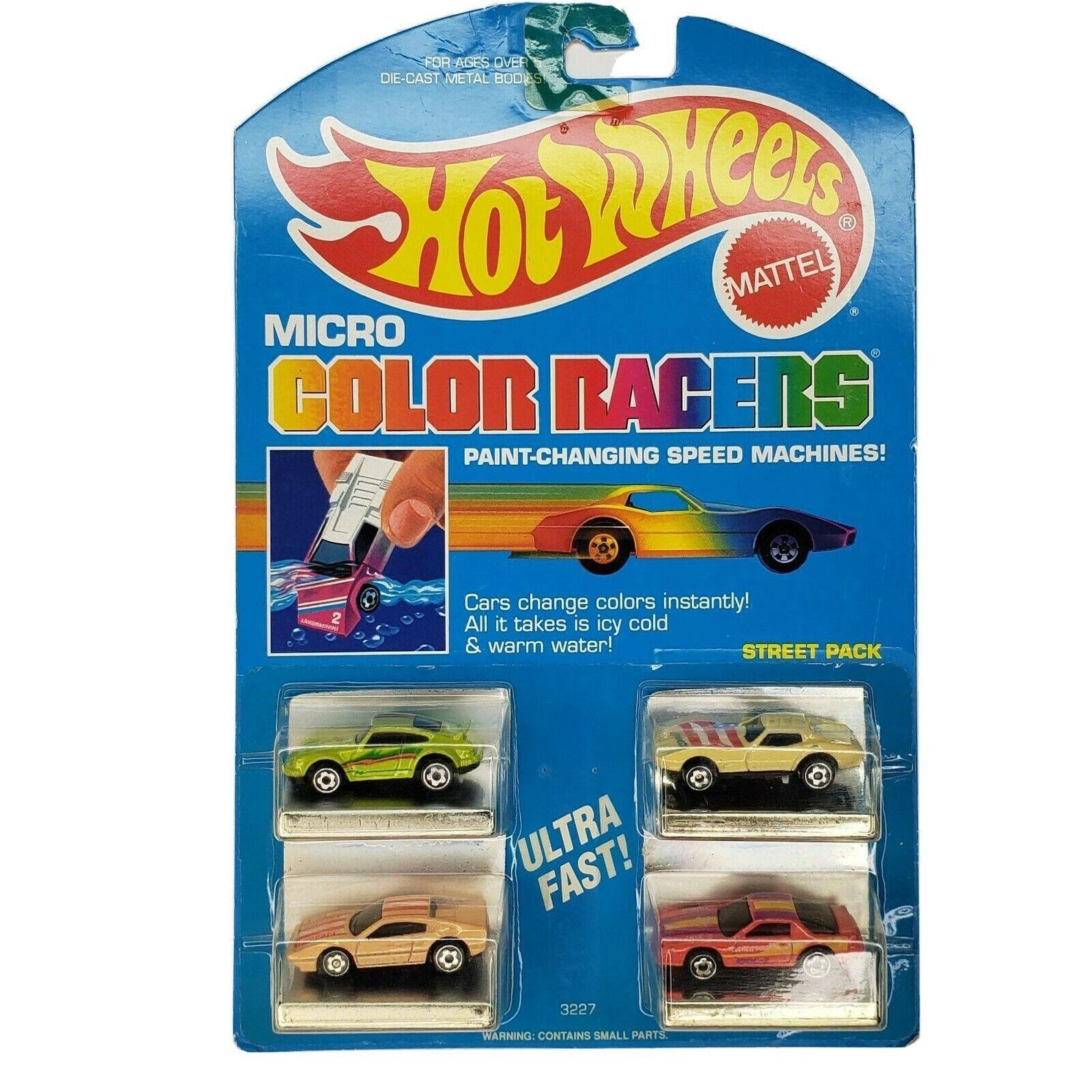 Hot Wheels Micro Color Racers 3227 STREET PACK 4 Pack Cars | Etsy