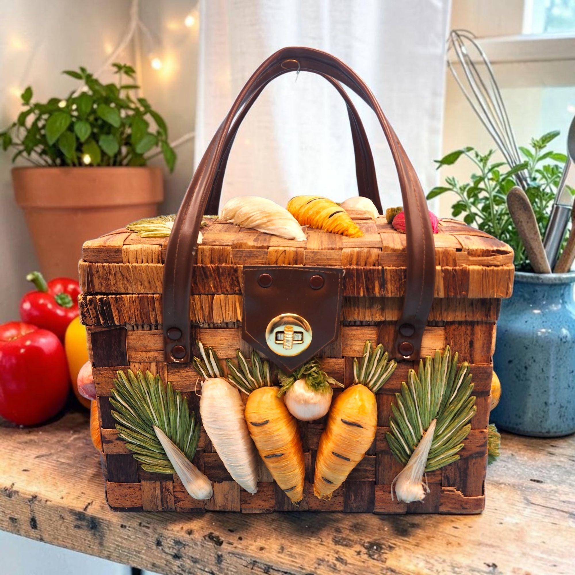 Vintage Nantucket Basket Bag - Etsy