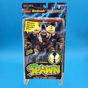 Todd McFarlane&#39;s Spawn Badrock 1995 Deluxe Ultra Action Figure Dark Blue