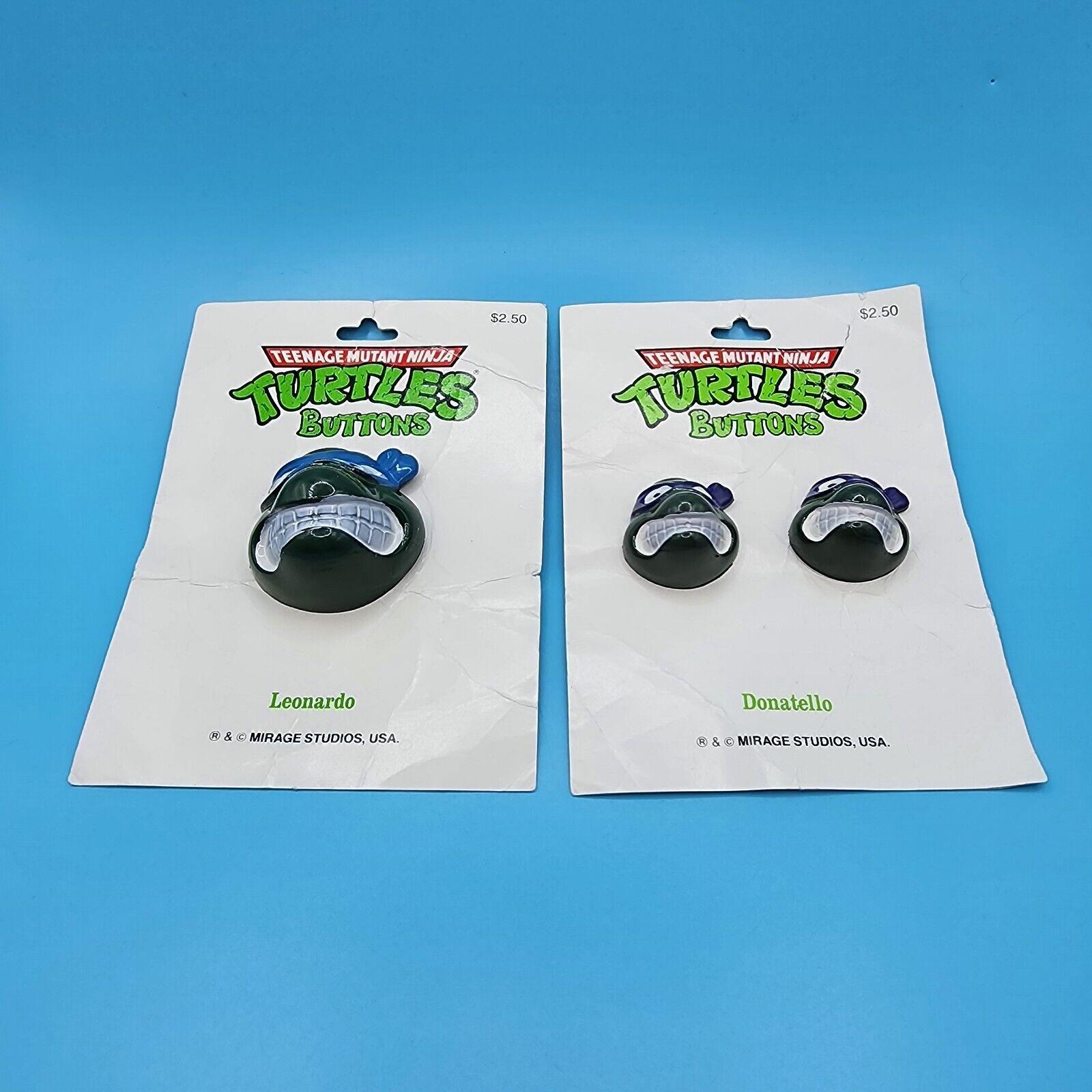 Teenage Mutant Ninja Turtles Buttons 1 Leo Jumbo 2 Donnie TMNT 1990s V5 ...