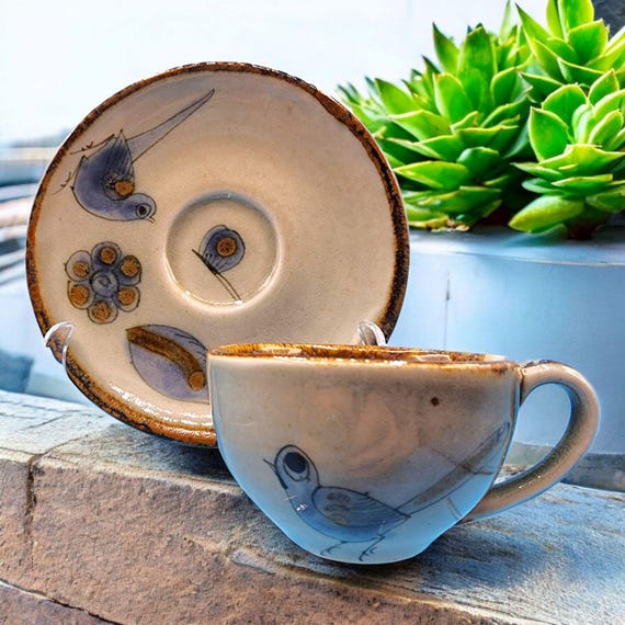 ヴィンテージ　メキシコ　トラナ焼　ケン・エドワーズ　２８cmプレート Ken Edwards トナラ焼き メキシコ 手描き - メルカリ