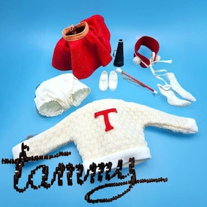Vintage Ideal Toys Tammy Doll Cheerleader Outfit #9131 10 Piece 1960s