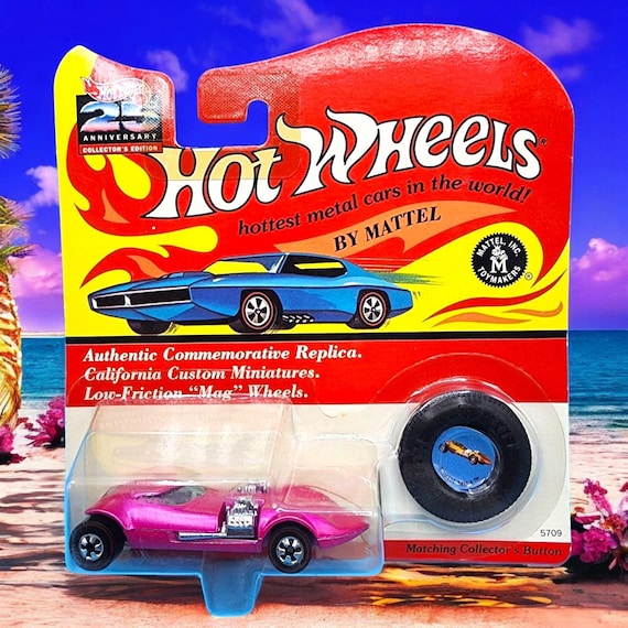 Hot Wheels 25th Anniversary 1992 Twin Mill 5709 Pink California