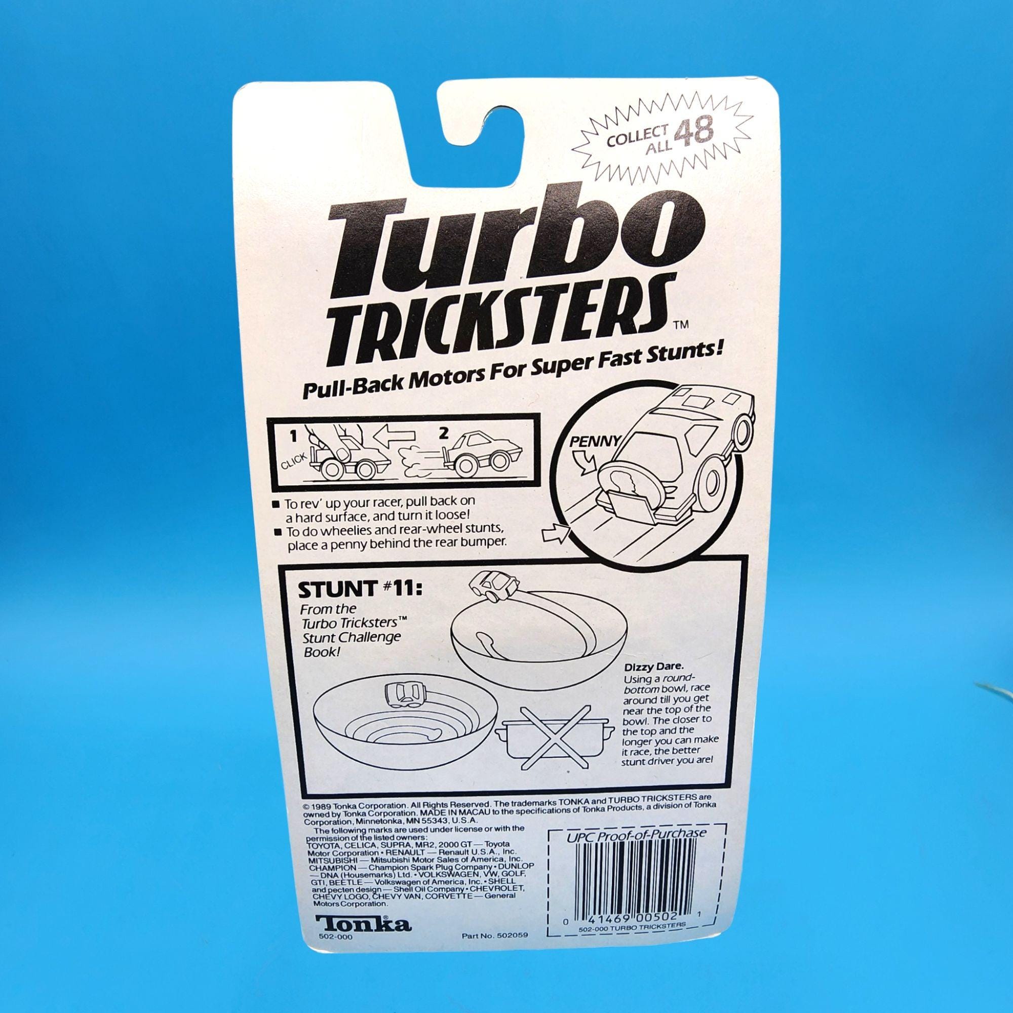 Vintage 1989 Tonka Turbo Tricksters No 035 Red Penny Racer Takara