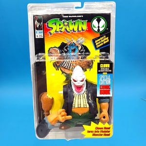 1994 McFarlane Spawn Clown Posable Figure w/ Plus Special Edition Comic Book