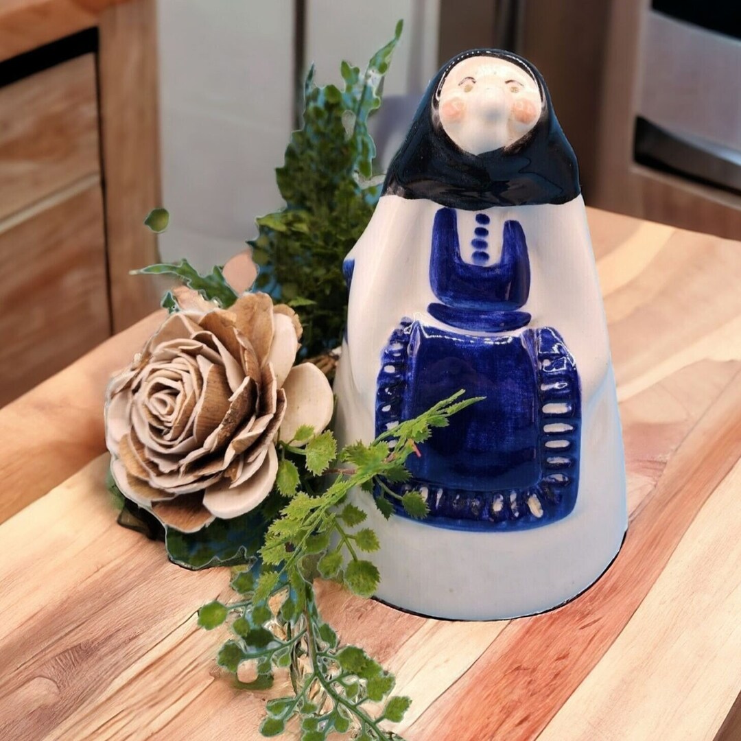 Vintage Kitchen Witch Pottery Utensil Holder Baba Yaga Good Luck ...