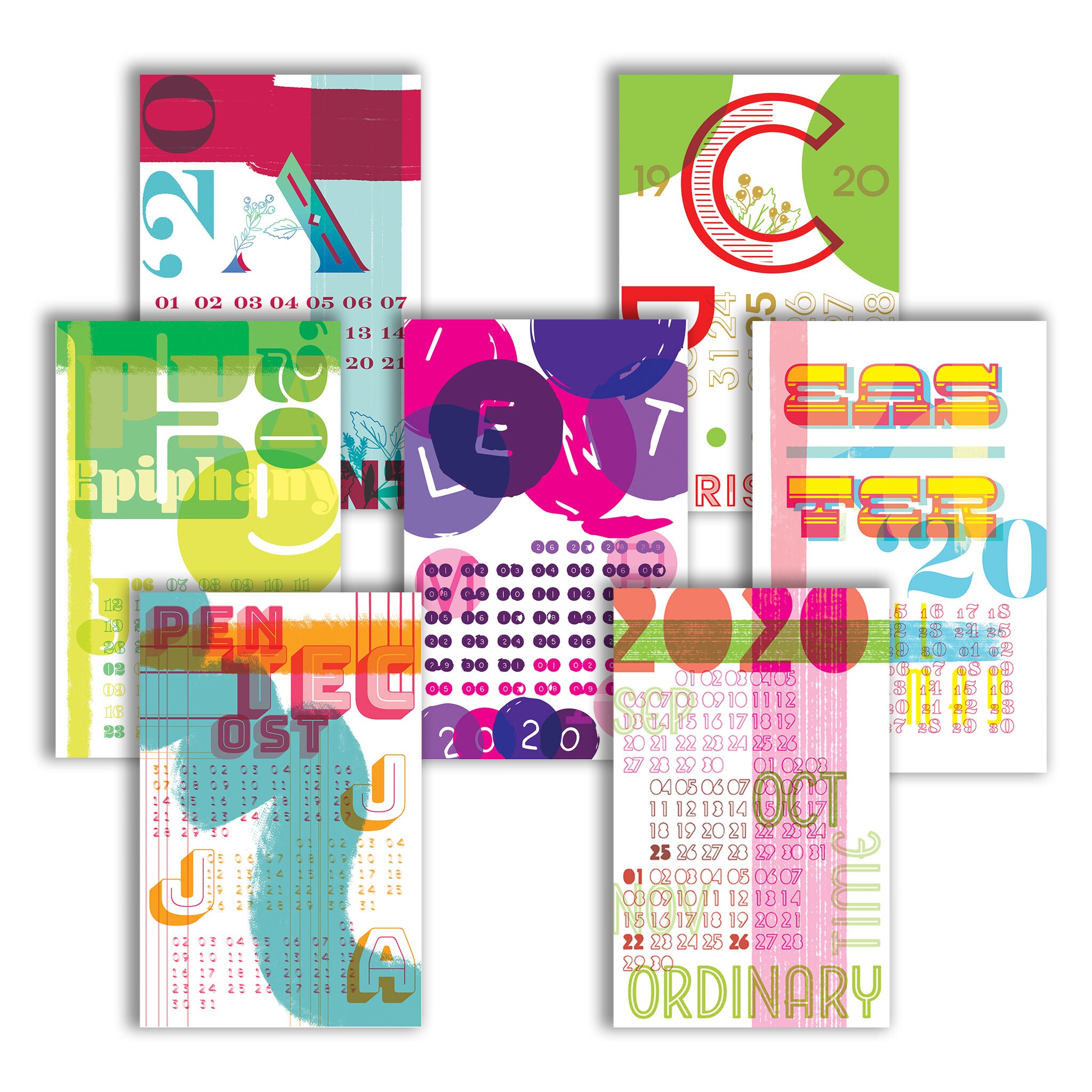 The Liturgical Calendar 2019 2020 Typography Etsy