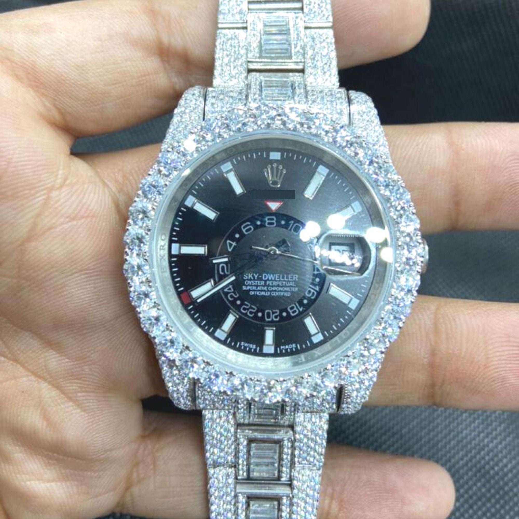 Moissanite Studded Iced Out Watch EF/VVS Diamond Wrist | Etsy