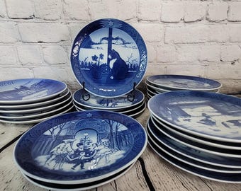 1970 - 1979 Royal Copenhagen Christmas Porcelain Collection Plates