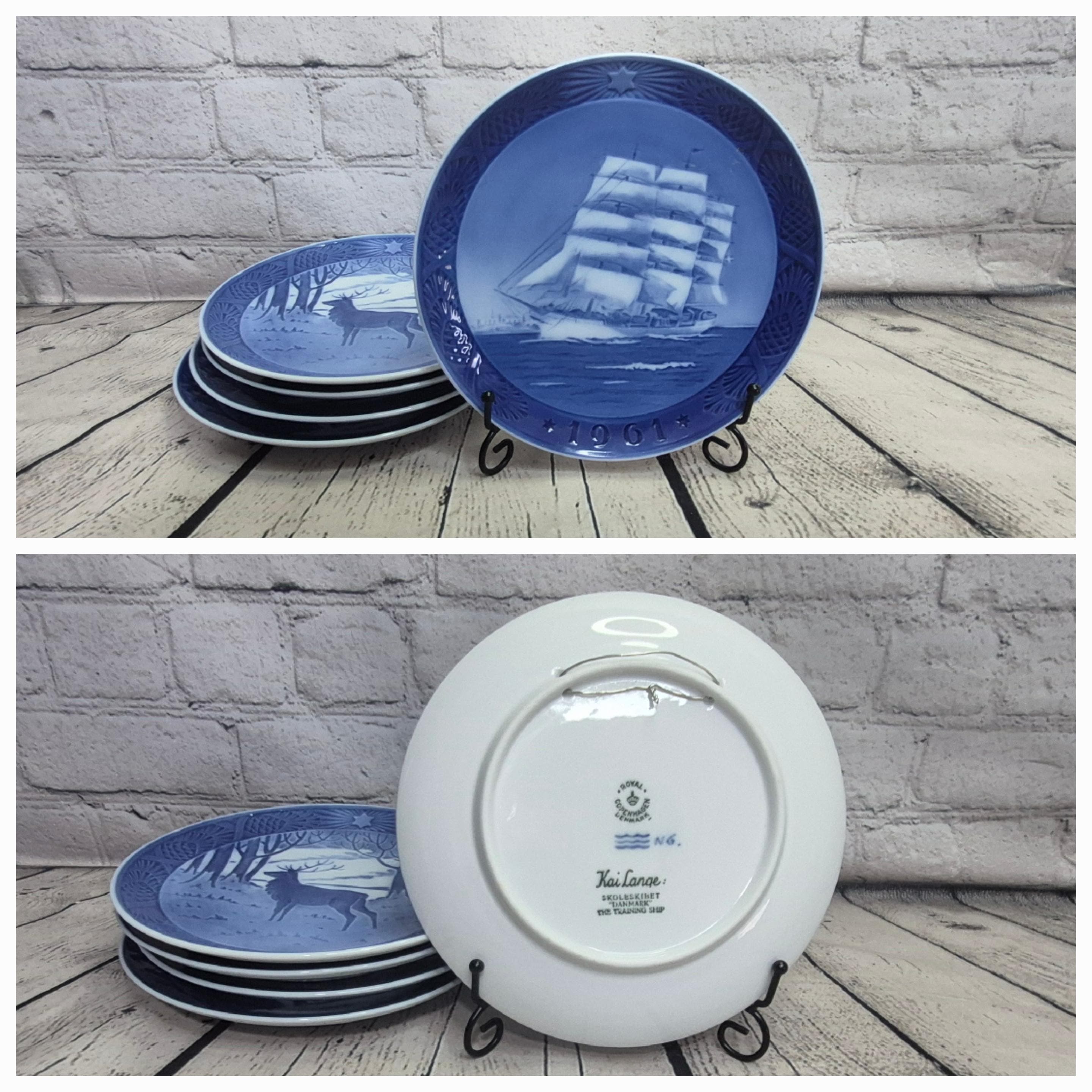 1960 - 1969 Royal Copenhagen Christmas Porcelain Collection Plates 