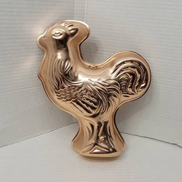 Copper Tin Road Runner Cake Pan Jello Mold Wall Kitchen Art Rooster