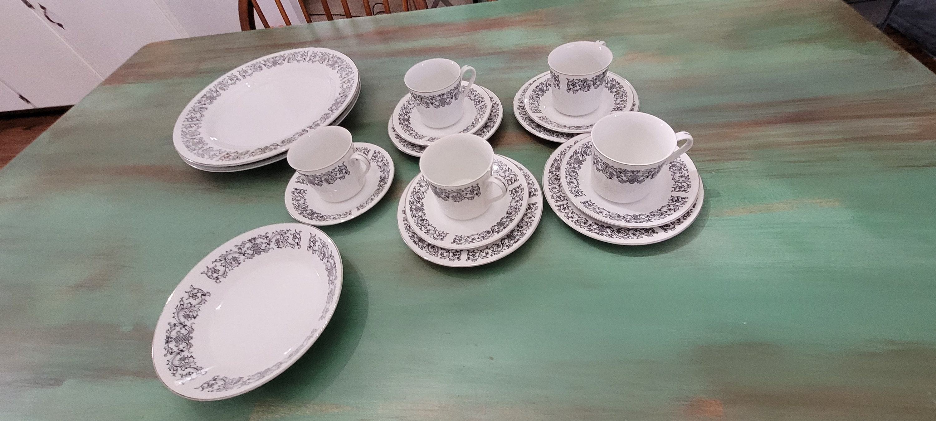 17pcs Set Ekco Eterna Fine Porcelain China Corsair 1301 - Etsy