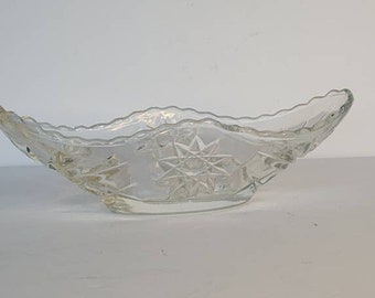 Vintage Anchor Hocking Star of David Boat