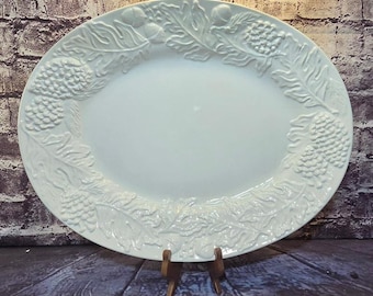 Vintage 20" Italy Oval Culinary Essentials Ceramic Serving Platter