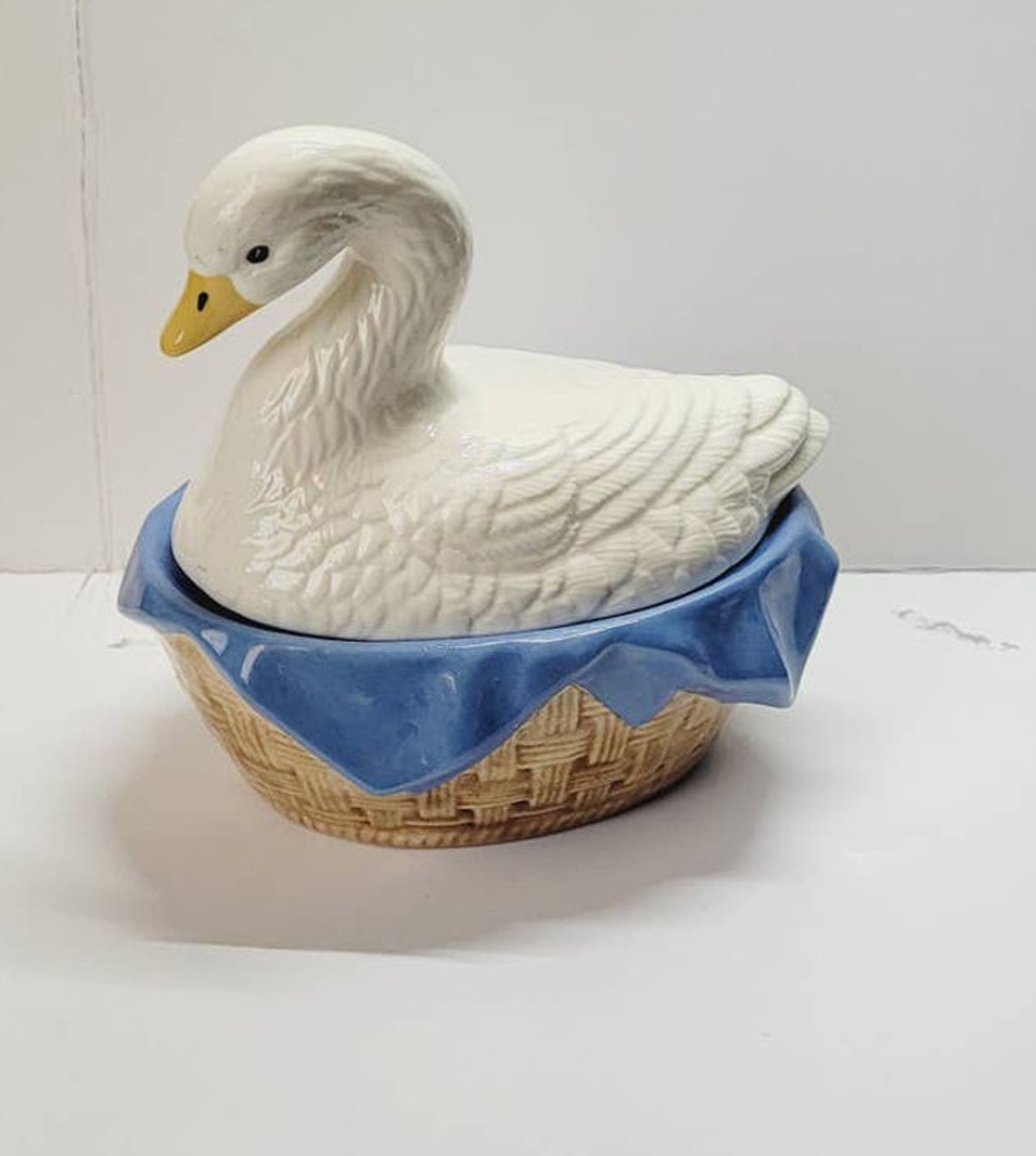 Vintage Goose Covered Candy Dish - Etsy