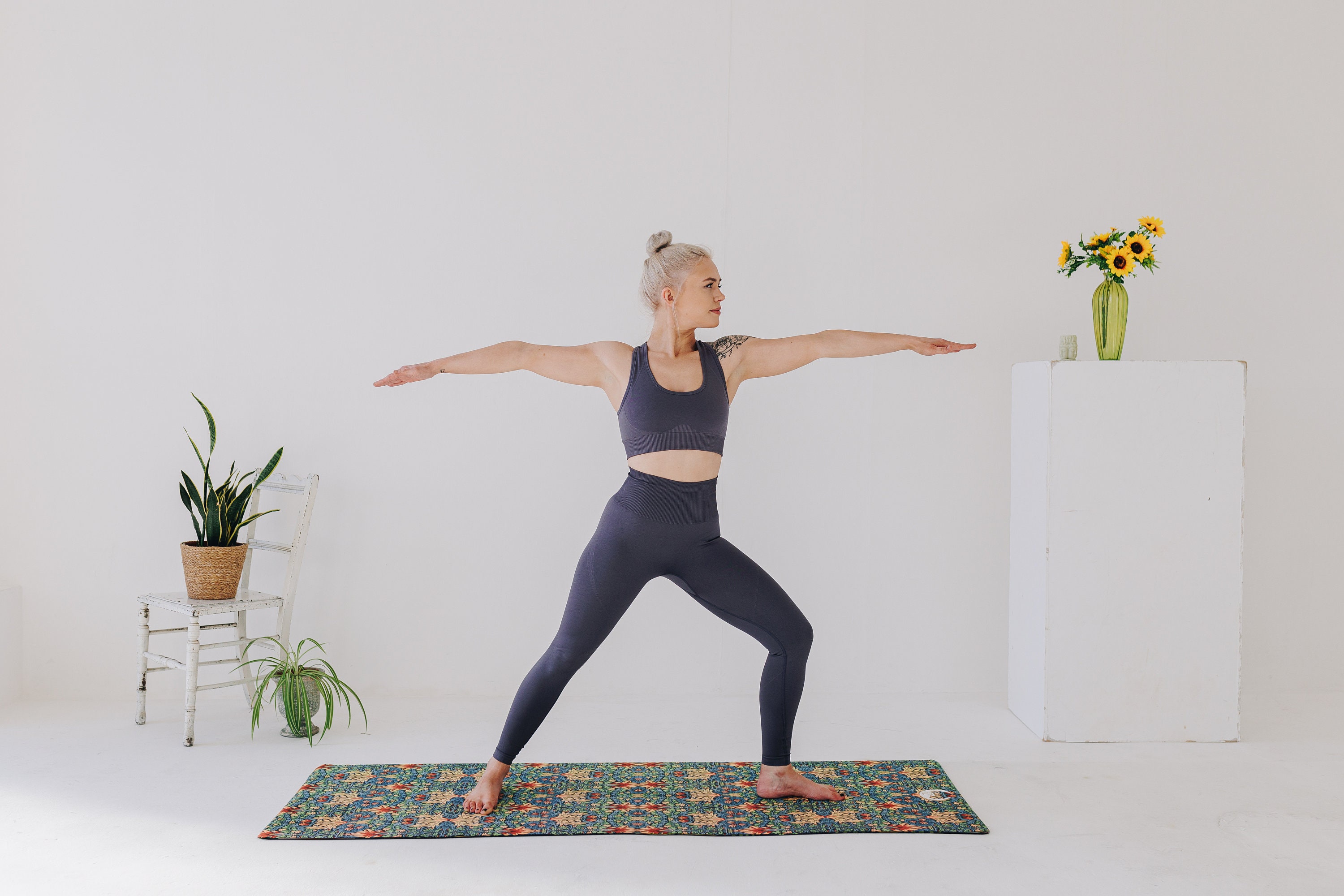 Lotus Plush Yoga Mat Zen Bear Yoga Etsy
