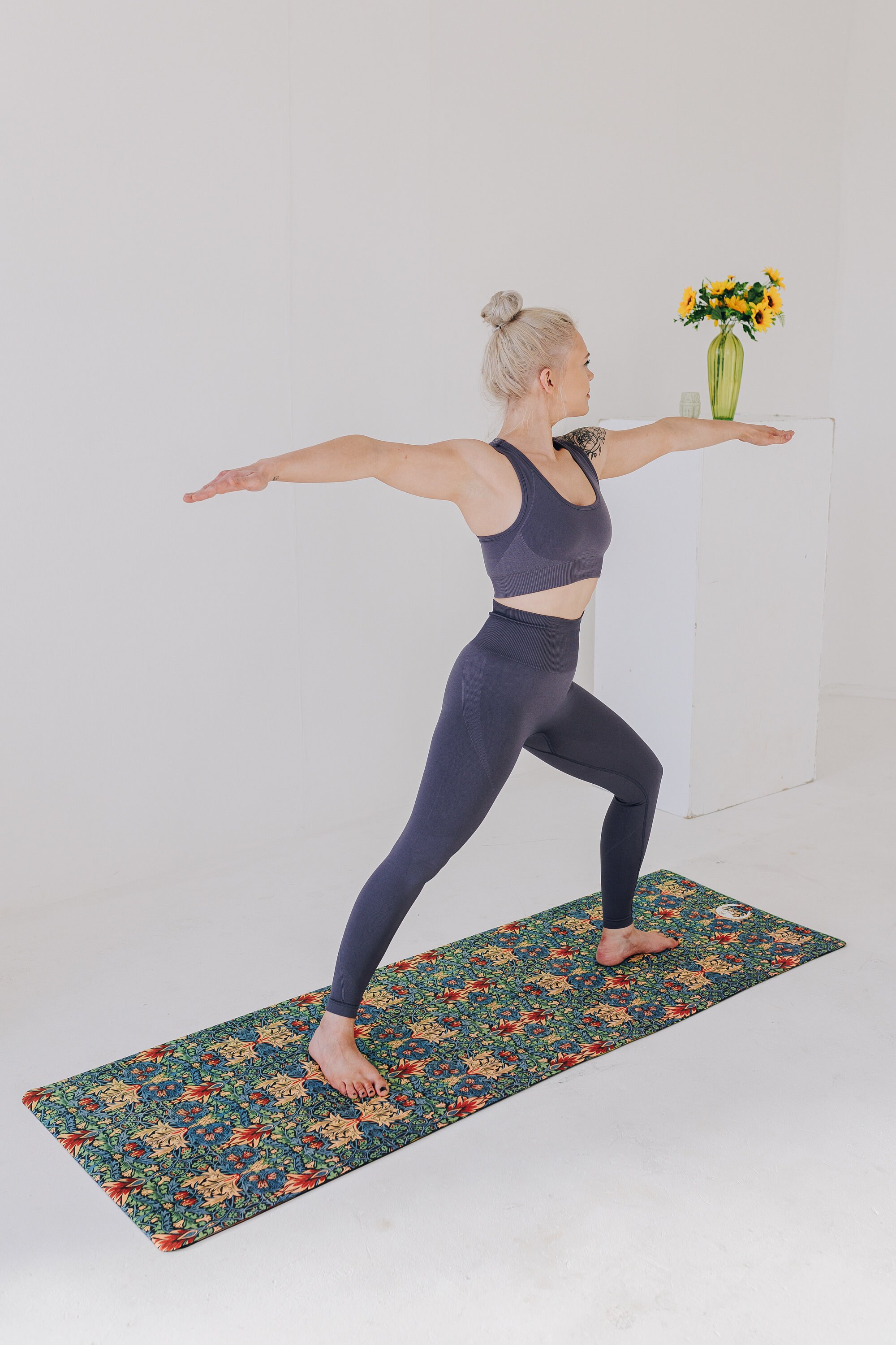 Lotus Plush Yoga Mat Zen Bear Yoga Etsy