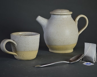 Handmade Pottery Tea Pot with Tea Cup