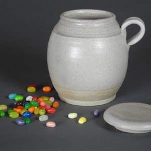 Cookie or Candy Jar, Handmade Pottery Canister Jar, Small #8604