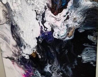 beautiful abstract 10"x 20" original canvas art