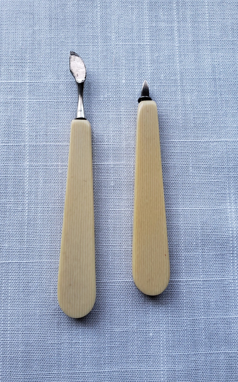 Vintage Art Deco Ivory Pyralin Du Barry 7 Piece Celluloid