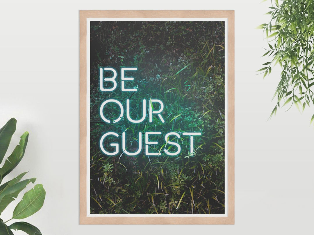 Be Our Guest Disney Inspired Neon Sign Print - Etsy