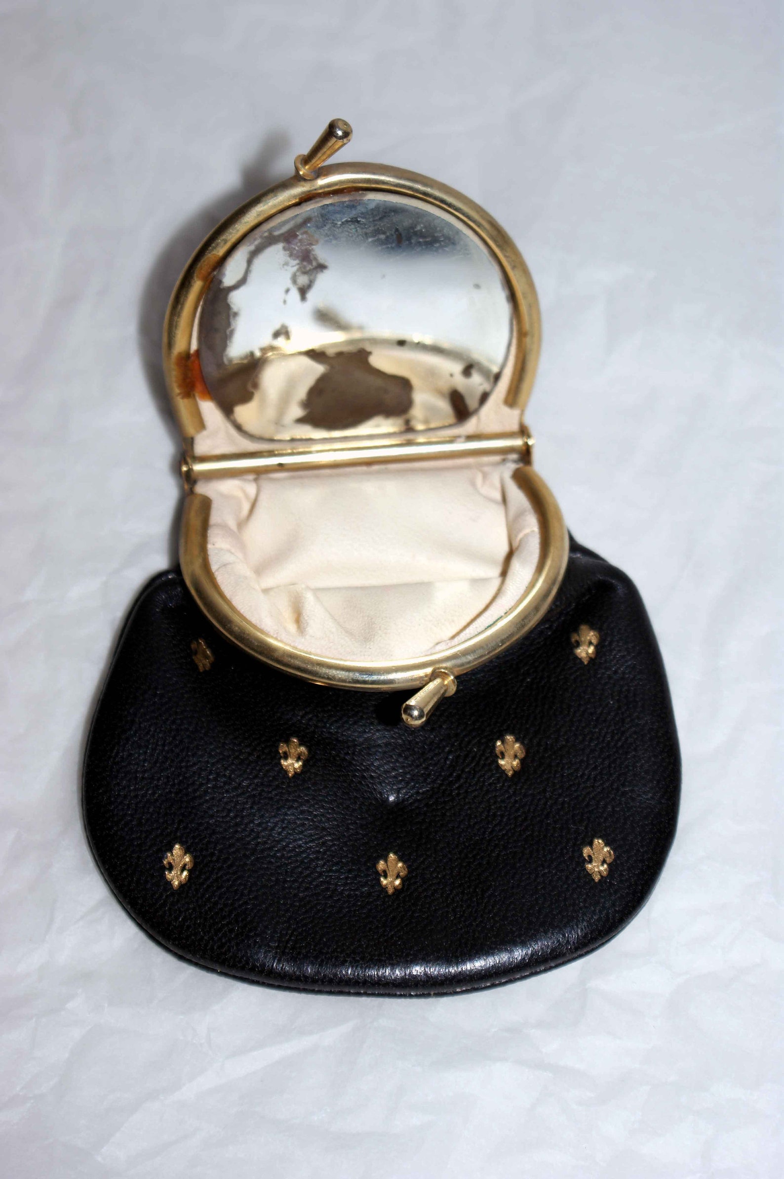 Vintage Coin Holder in Black and Gold Leather 1940/1950 Etsy Denmark
