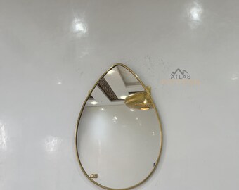 Custom Large Gold Mirror, Irregular Decorative Mirror, Circular Brass Wall Mirror, Modern Round Mirror, Elegant Wall Unique Circle Mirror