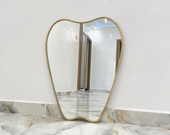 Bronze Bathroom Mirror, Unlacquered Brass Moroccan Mirror, Brass Italian Mirror, Black Frame Wall Mirror, Decorative Brass Mirror Cabinet