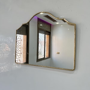 Gold Arch Mirror, Gold Wall Mirror, Gold Frame Mirror, Big Rectangle Mirror, Square Gold Mirror, Gold Rimmed Mirror for Stylish Spaces