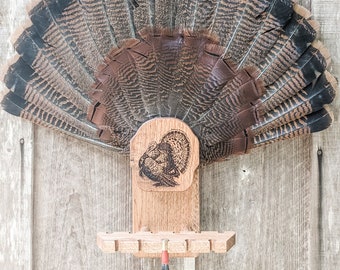 Turkey Fan & Multi Beard Mount Laser Engraved