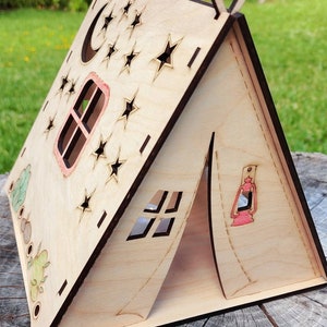 DIY Wood Tent Kit. Color & Build Tent Activity. DIY Nightlight Tent.